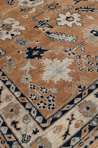 9x12 Brown Turkish Oushak Hand Made Wool  Rug