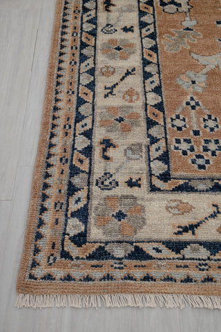 9x12 Brown Turkish Oushak Hand Made Wool  Rug