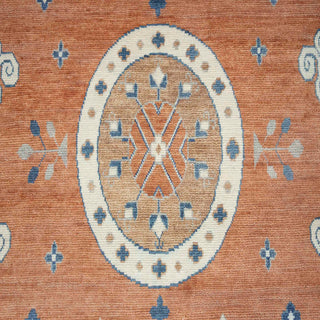 Solara 10x14 Rust Khotan Decorative Geometric Persian Wool Rug