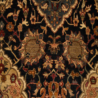 Kamyab 10x14 Navy Red Persian Tabriz Wool Rug