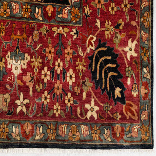 Kamyab 10x14 Navy Red Persian Tabriz Wool Rug