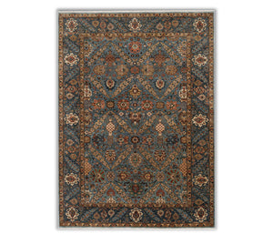 Azurine 6x9 Blue Gray Persian Handmade Wool  Rug