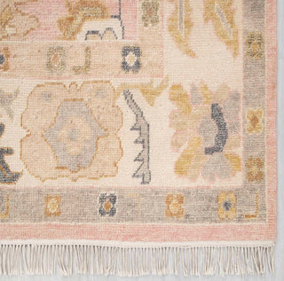 8x10 Pink Neutral Look Turkish Oushak Soft Wool Rug