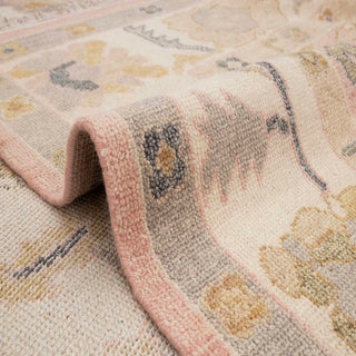 8x10 Pink Neutral Look Turkish Oushak Soft Wool Rug