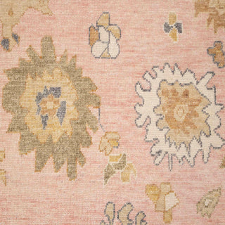8x10 Pink Neutral Look Turkish Oushak Soft Wool Rug