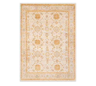 8x10 Ivory Gold Ziegler Design Neutral Turkish Oushak Soft Wool Rug