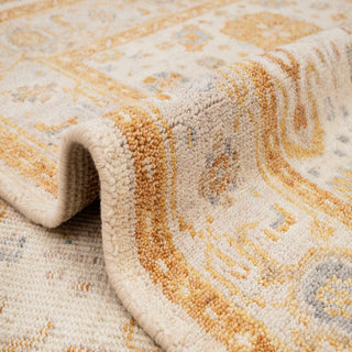 8x10 Ivory Gold Ziegler Design Neutral Turkish Oushak Soft Wool Rug