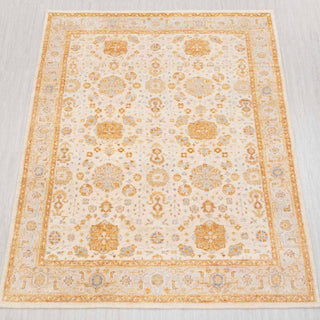 8x10 Ivory Gold Ziegler Design Neutral Turkish Oushak Soft Wool Rug