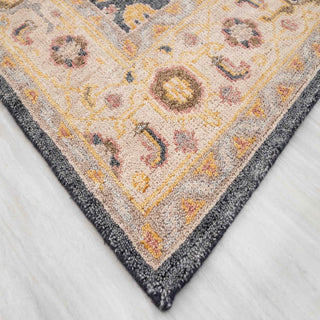 8x10 Charcoal Black Oushak Living Room Area Rug