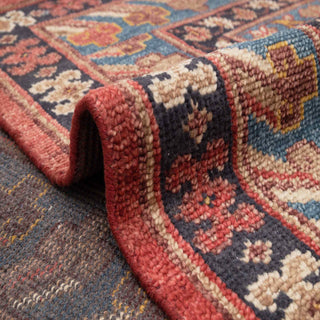 9x12 Red Colored Rug For Living Room Modern Oushak Style Wool Rug