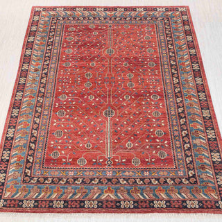 9x12 Red Colored Rug For Living Room Modern Oushak Style Wool Rug