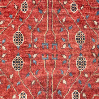 9x12 Red Colored Rug For Living Room Modern Oushak Style Wool Rug