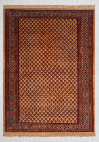 4x6 Tribal Herati Soft Silky Beige Baluch Woolen Rug