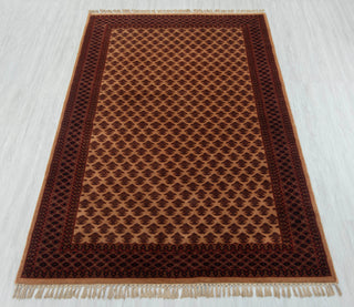 Rubicon Herati 4x6 Trible Beige Baluch Soft Silky Wool Rug