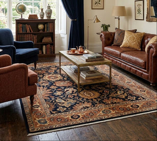 Ashford 5x7 Navy Persian Ziegler Wool Rug