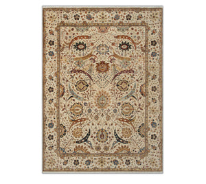 Persian Kerman Sickle 9x12 Super Fine Hand Knotted Rug