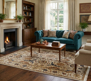 Florencia 8x10 Authentic Persian Gold Kerman Sickle Rug