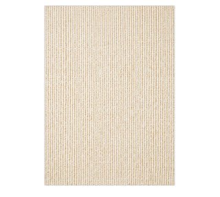 Handcrafted Ribbed Abaca & Wool Rug – Solid Cream / Ivory Neutral Floor Mat