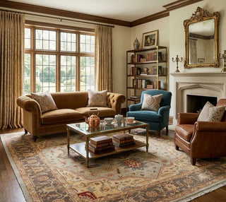 Medallion 8x10 Charcoal Brown Persian Wool Rug