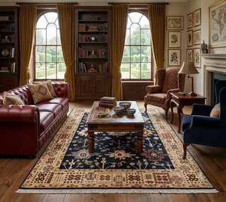 Morrison Sultanabad 8x10 Navy Persian Vase Oushak Rug