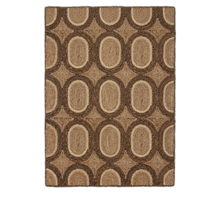 Handcrafted Geometric Abaca Floor Rug – Circular & Diamond Patterns in Rustic Natural Fiber