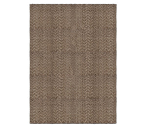 Handcrafted Thick Waffle Grid Abaca Rug – Solid Driftwood Taupe Floor Mat