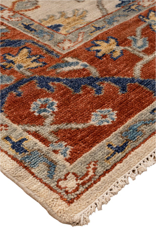 9x12 Ivory Hand Knotted Modern Oushak Wool Rug : Aesthetic Rug