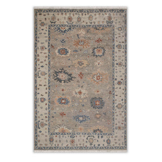 9x12 Gray Sand Muted Oushak Style Soft Wool Handmade Rug