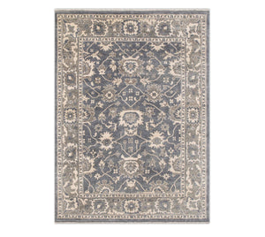 8x10 Gray Wool Handmade Turkish Oushak Rug