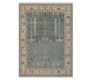 Tree Of Life 8x10 Sage Green Hand-Knotted Wool Rug