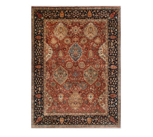 Isfahan 9x12 Super Fine Weave Persian Tabriz  Wool Rug