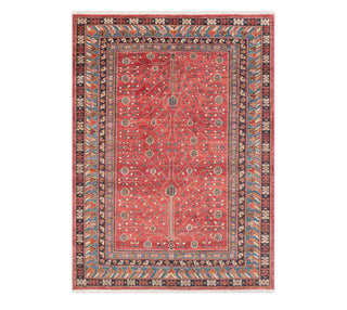 9x12 Red Colored Rug For Living Room Modern Oushak Style Wool Rug
