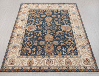 Nain 8x10 Persian Ziegler Fine Weave Navy Wool Rug