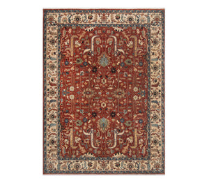 Ramin 8x10 Traditional Persian Tabriz Red Wool Hand Knotted Area Rug