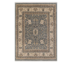 Helen 8x10 Modern Neutral Look Soft Blue Beige Wool Rug