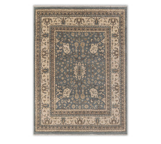 Helen 8x10 Modern Neutral Look Soft Blue Beige Wool Rug