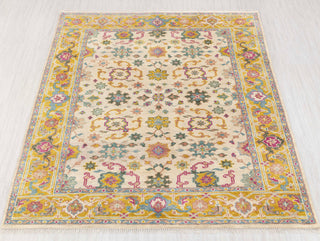 Hauser Loom 8x10 Ivory Gold Oushak Hand Knotted Wool Rug