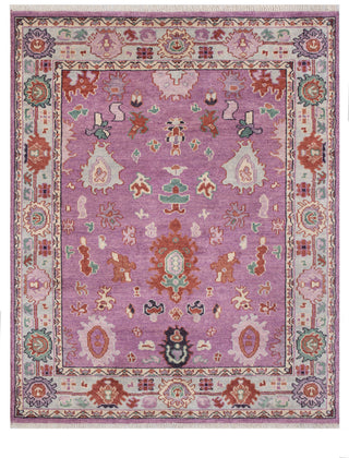 Funky Lavender 8x10 Purple Turkish Oushak Wool Rug
