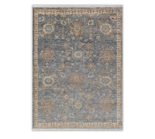 Elysian 8x10 Blue Gray Turkish Oushak Hand Knotted Oriental Wool Rug