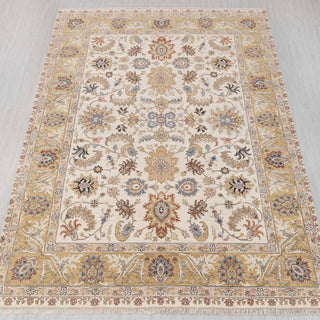 Zentario 9x12 Ivory & Gold Traditional Persian Style