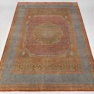 Kazan 9x12 Red Vintage Persian Medallion  Mamluk Wool Rug