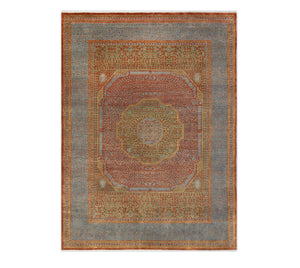 Kazan 9x12 Red Vintage Persian Medallion  Mamluk Wool Rug