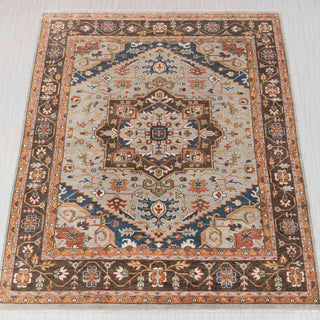 12x15 Gray Chocolate Brown Hand Knotted Persian Serapi Oversize Rug