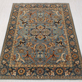 Vintage 8x10 Golestan Blue Persian Bidjar Rug
