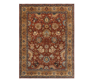 Malayer 8x10 Red Floral Traditional Persian Wool Rug