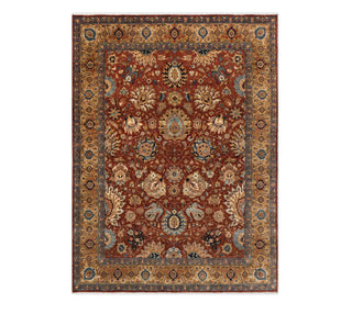 Malayer 8x10 Red Floral Traditional Persian Wool Rug