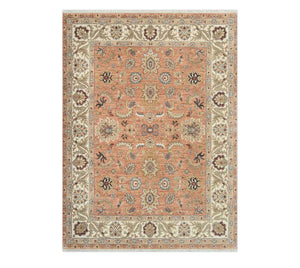 Herati 8x10 Terracotta Motifs Floral Wool Rug
