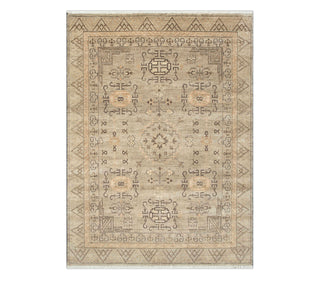 Aurekh 8x10 Camel Sand Hand Knotted Wool Rug