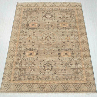 Aurekh 8x10 Camel Sand Hand Knotted Wool Rug