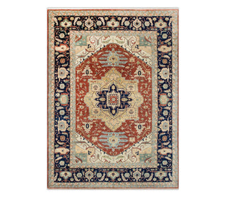 Rust 10x14 Premium Persian Medallion Serapi Rug